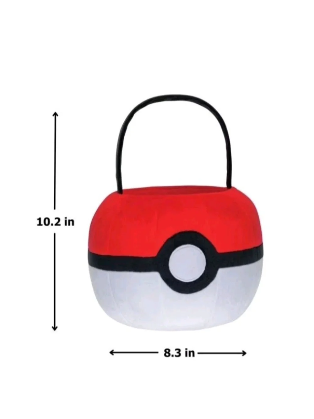 Pokemon Plush Red and White Poké Ball Halloween Spring Trick-or-Treat Basket